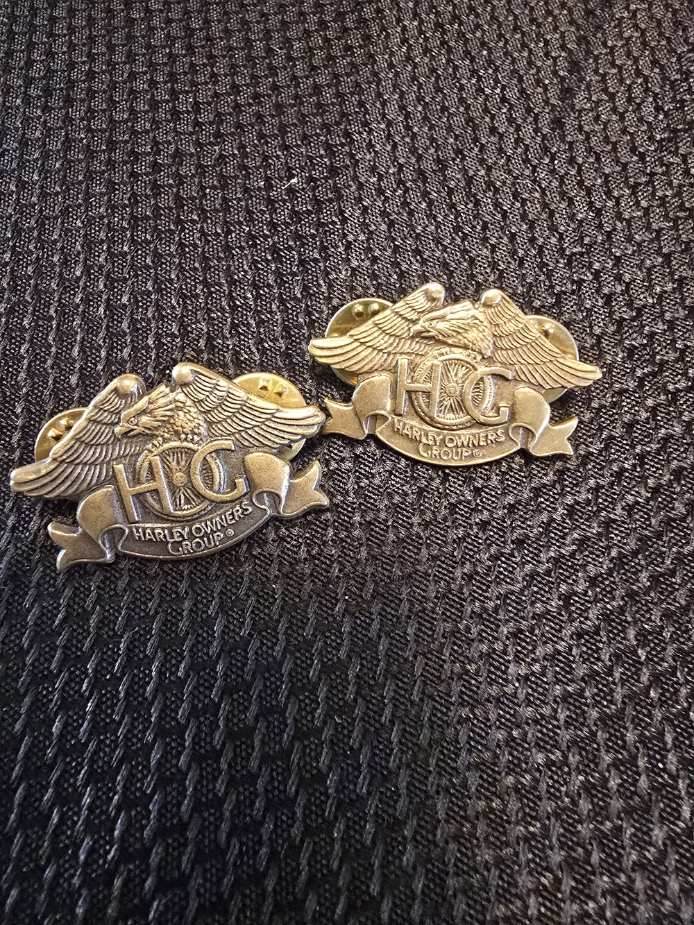 Vintage H.O.G. Harley-Davidson Lapel Pins – 1983 & 1993 – Set of 2